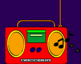 Desenho Radio cassette 2 pintado por caroline linda