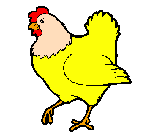 Desenho Galinha pintado por galinha amarela