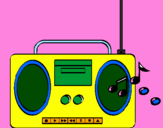 Desenho Radio cassette 2 pintado por ANA CARLA