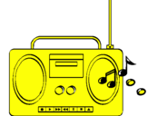 Desenho Radio cassette 2 pintado por nikollas guarujá sp