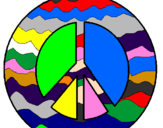 Desenho Símbolo da paz pintado por tema