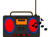 Desenho Radio cassette 2 pintado por gabriel