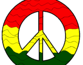 Desenho Símbolo da paz pintado por ana paz