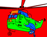 Desenho Helicoptero de resgate pintado por Guilherme Sanches