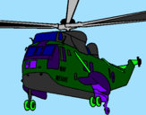 Desenho Helicoptero de resgate pintado por lucas