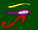 Desenho Olho de hórus pintado por mci