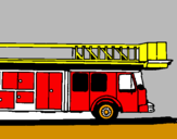 Desenho Camião de bombeiros com escada pintado por GABRIEL