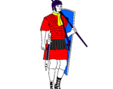 Desenho Soldado romano pintado por Bruno