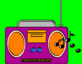 Desenho Radio cassette 2 pintado por leticia vitoria