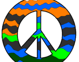 Desenho Símbolo da paz pintado por lika