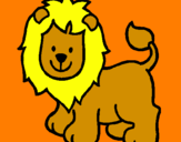 Desenho Leão pintado por cauã alberto