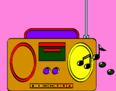 Desenho Radio cassette 2 pintado por ANA