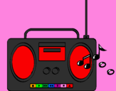 Desenho Radio cassette 2 pintado por Lorena
