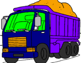 Desenho Camião de carga pintado por rafael