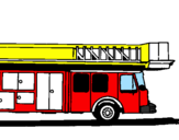 Desenho Camião de bombeiros com escada pintado por felipe