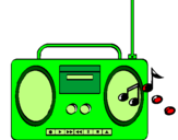 Desenho Radio cassette 2 pintado por cyndy
