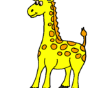 Desenho Girafa pintado por flavia