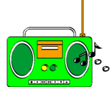 Desenho Radio cassette 2 pintado por benja