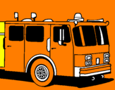 Desenho Camião de bombeiros pintado por Heloísa