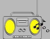 Desenho Radio cassette 2 pintado por yasmin sousa