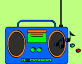 Desenho Radio cassette 2 pintado por nicole