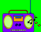 Desenho Radio cassette 2 pintado por    Daniella     