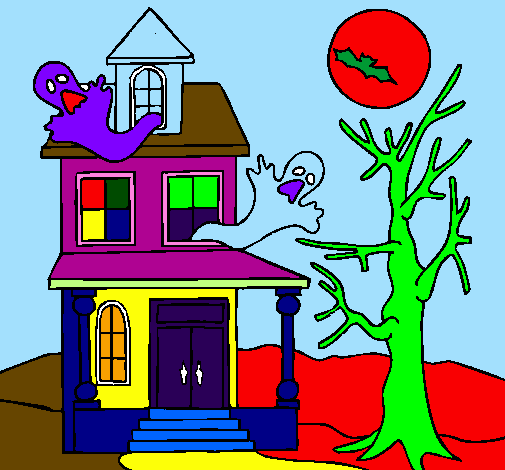 Desenho Casa do terror pintado por kayke Rodrigues da Silva