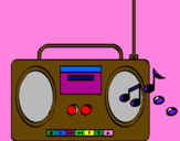 Desenho Radio cassette 2 pintado por Camilly Vitória