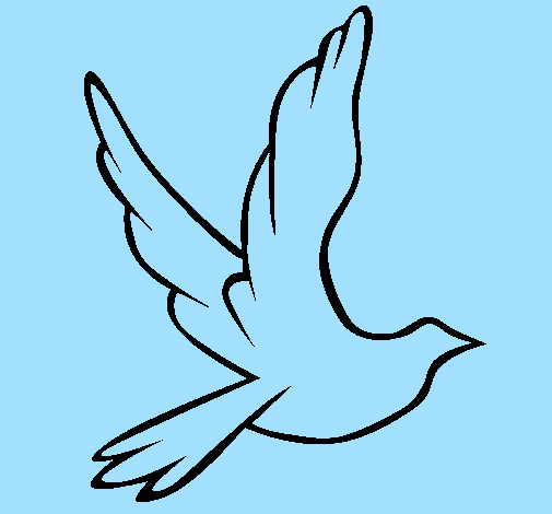 Desenho Pomba da paz a voar pintado por ana luiza