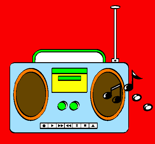 Desenho Radio cassette 2 pintado por LUIS FELIPE