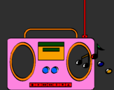 Desenho Radio cassette 2 pintado por Luana