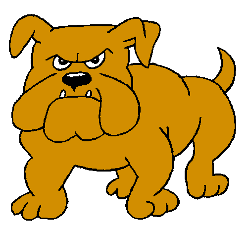 Desenho Cão Bulldog pintado por davi