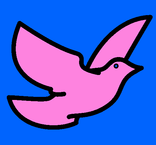Desenho Pomba da paz pintado por julia caldas