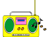 Desenho Radio cassette 2 pintado por HELOISA