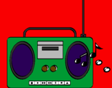 Desenho Radio cassette 2 pintado por wallace