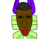 Desenho Máscara africana pintado por ana  carolina   santos