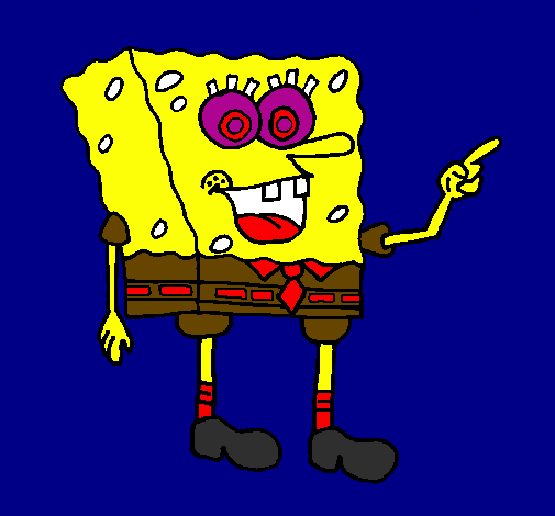 Desenho SpongeBob pintado por luiz eduardo