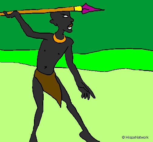 Desenho Caçador africano II pintado por nani