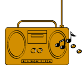 Desenho Radio cassette 2 pintado por joao  pedro