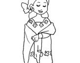 Desenho Senhora maia
 pintado por Célia