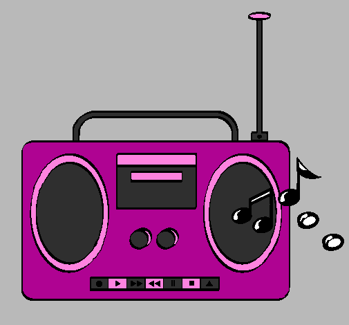 Desenho Radio cassette 2 pintado por ray fofa