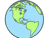 Desenho Planeta terra pintado por ana luiza lú-todinho