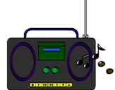 Desenho Radio cassette 2 pintado por thais