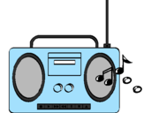 Desenho Radio cassette 2 pintado por LeticiaLima