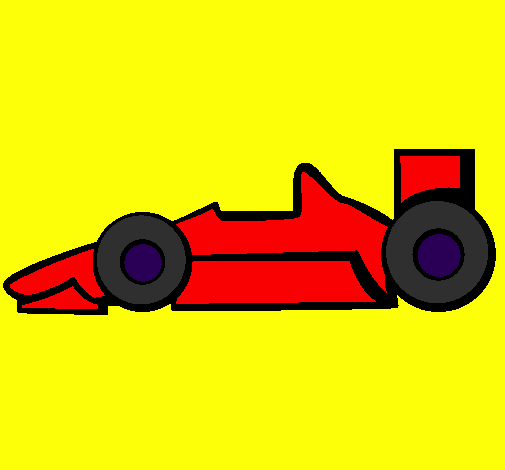 Desenho Fórmula 1 pintado por ferrari