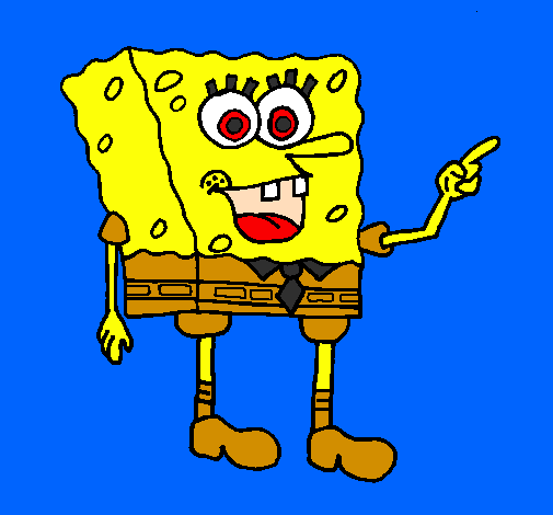Desenho SpongeBob pintado por tiago