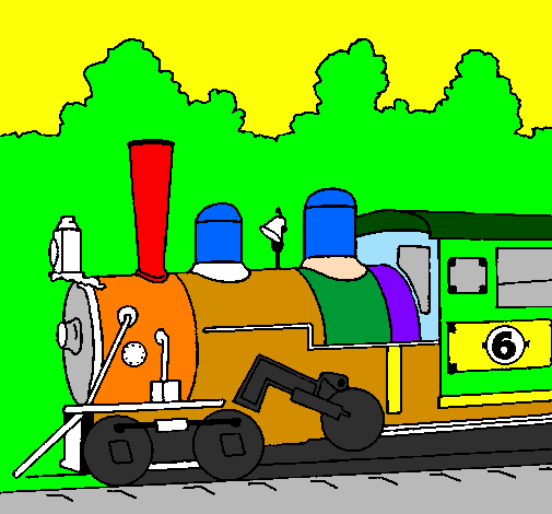 Desenho Locomotiva  pintado por tiago