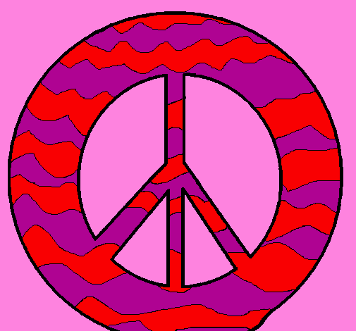 Desenho Símbolo da paz pintado por anna silvia