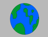 Desenho Terra pintado por heber