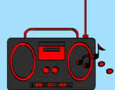 Desenho Radio cassette 2 pintado por telem 
